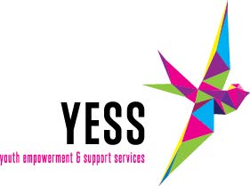 Youth Empowerment & Support Services (YESS) logo featuring the organization's name in bold, uppercase letters, accompanied by a stylized design symbolizing empowerment, support, and community unity.