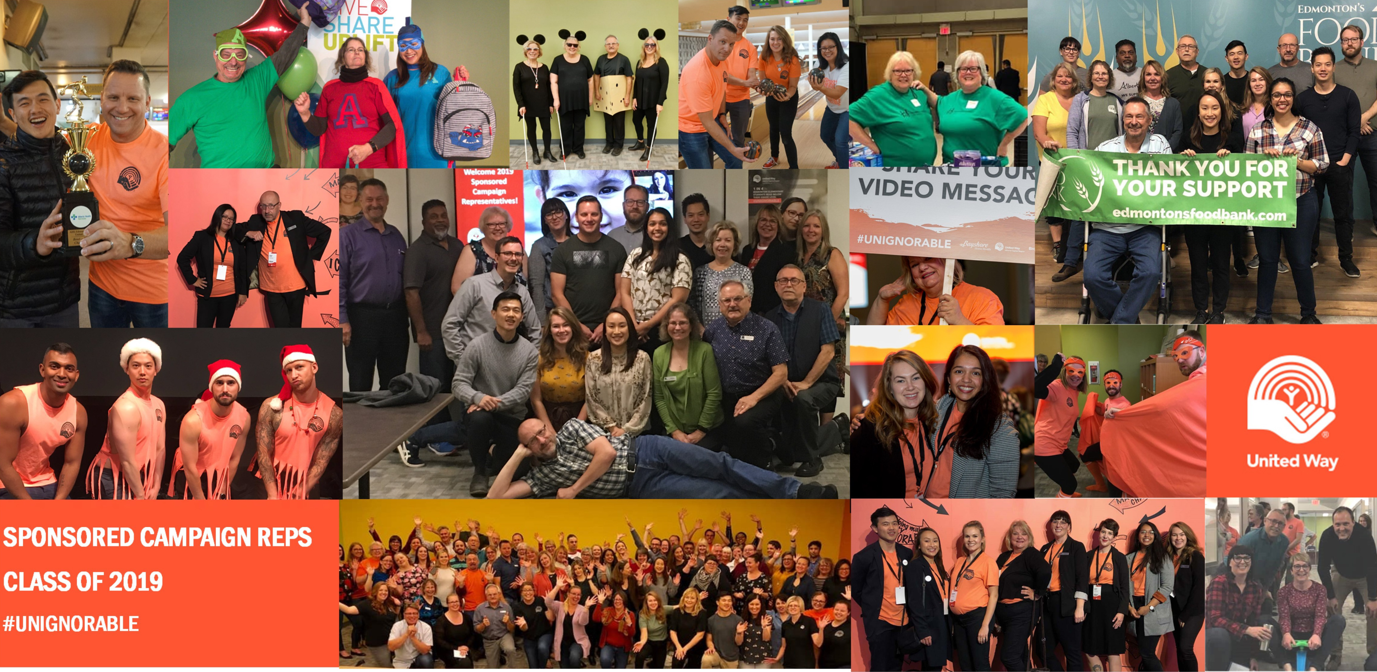 a collage of photos of the 2019 sponsored campaign representatives