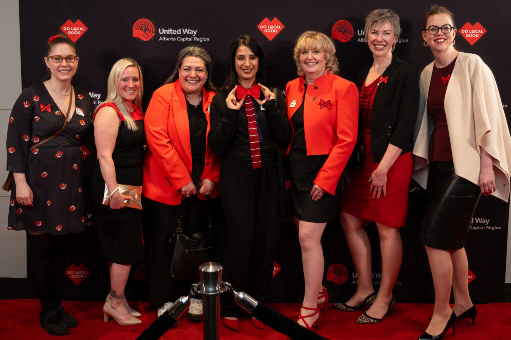 Women United supporters celebrating their impact at United Way’s Red Tie Gala 2024.