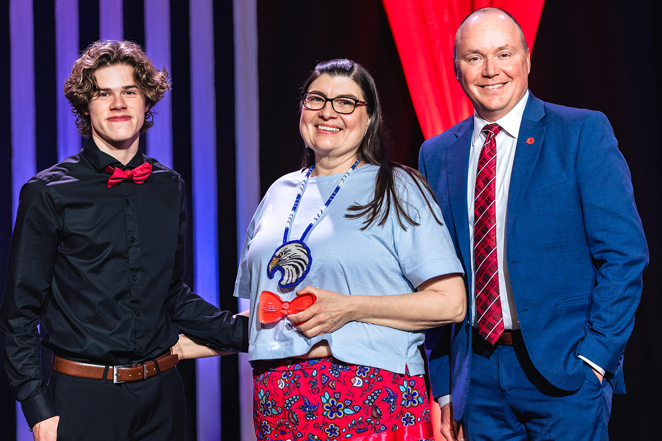 Pamela Spurvey receives the George Letki Volunteer of the Year Award at Red Tie Gala 2025