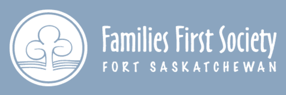 Families First Society logo featuring a stylized heart formed by two interlocking figures in blue and green, symbolizing family unity and support, accompanied by the organization's name in bold, uppercase letters.