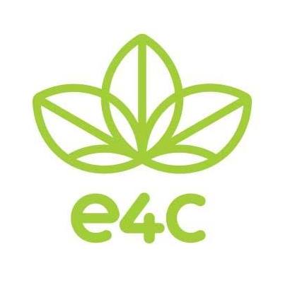 e4c Alberta logo featuring the lowercase letters 'e', '4', and 'c' in a modern, sans-serif font, with the '4' stylized to resemble an upward arrow, symbolizing progress and community support, accompanied by the organization's name in bold, uppercase letters.