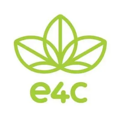 e4c Alberta logo featuring the lowercase letters 'e', '4', and 'c' in a modern, sans-serif font, with the '4' stylized to resemble an upward arrow, symbolizing progress and community support, accompanied by the organization's name in bold, uppercase letters.